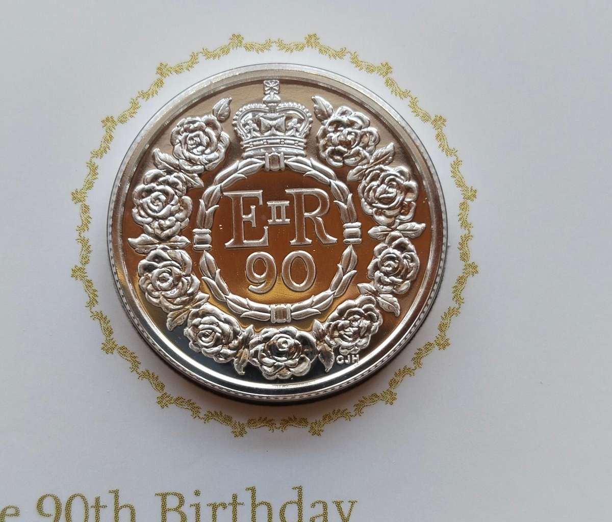 Great Britain 2016 Fine Silver Queen Elizabeth II 90th birthday 20 Pound Coin.