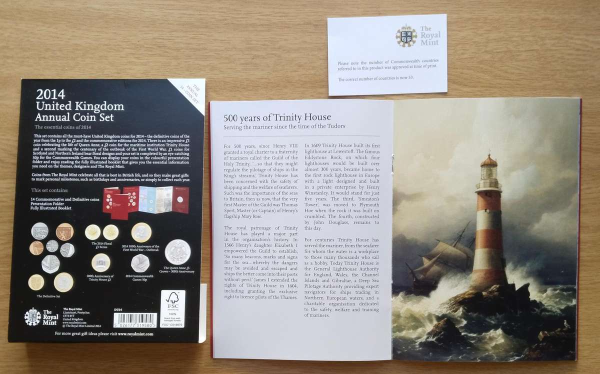 Great Britain 2014 UNC PROOF Coin set. Great Collection!!!