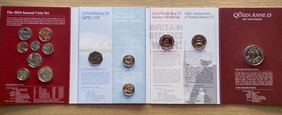 Great Britain 2014 UNC PROOF Coin set. Great Collection!!!