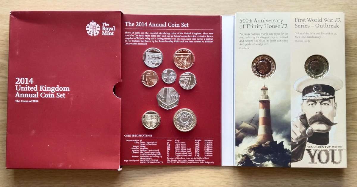 Great Britain 2014 UNC PROOF Coin set. Great Collection!!!