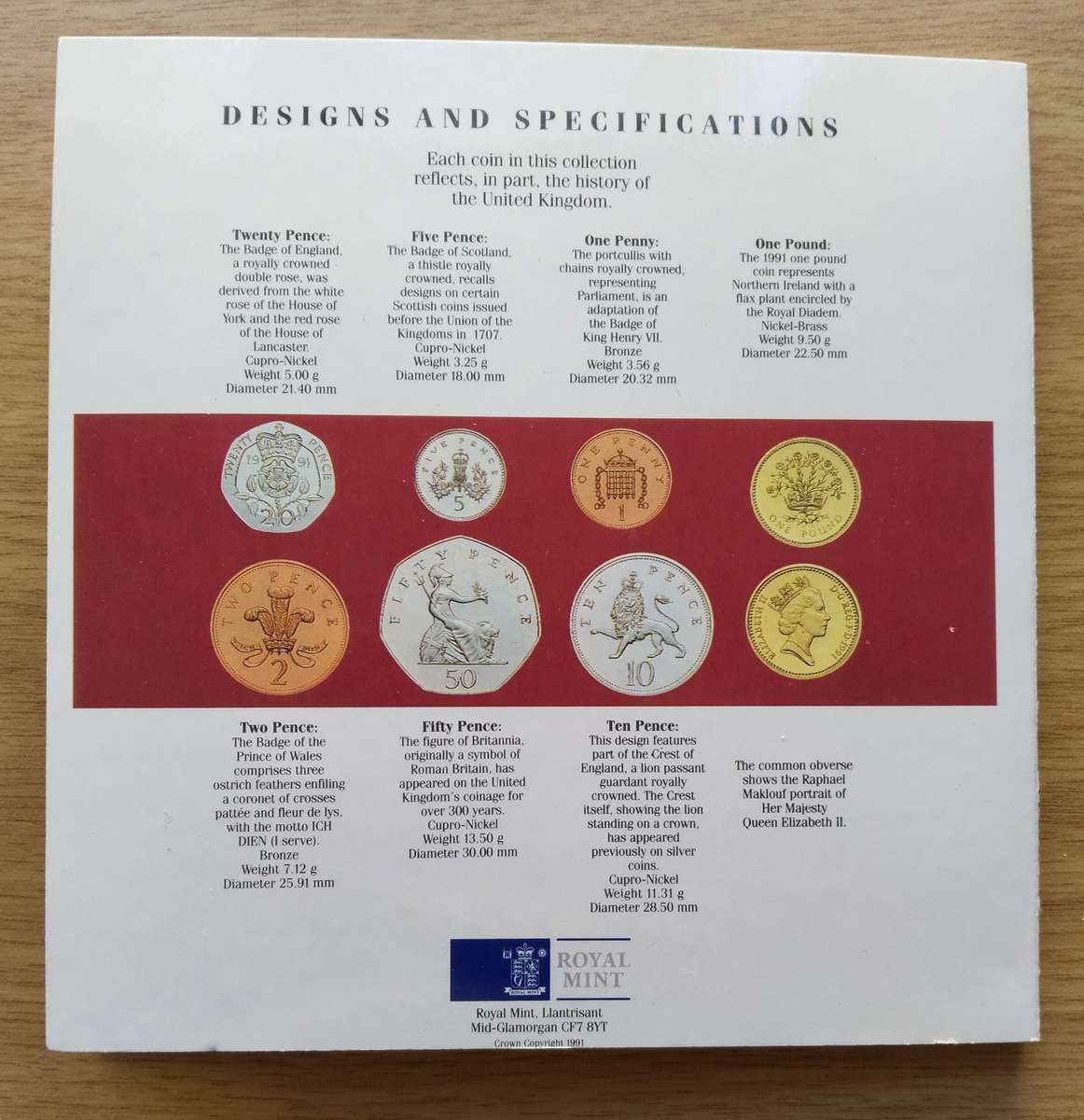Great Britain 1991 UNC / PROOF Coin set.