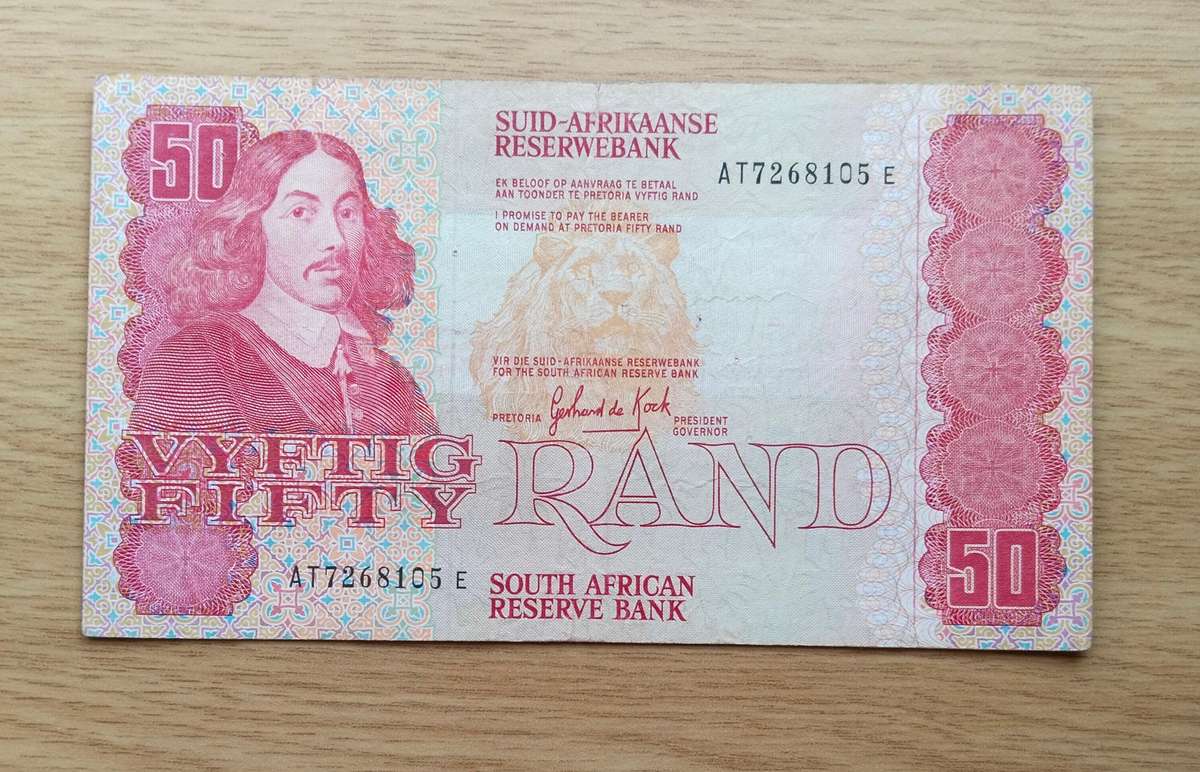 South Africa de Kock old R50 Bank Note. (105)
