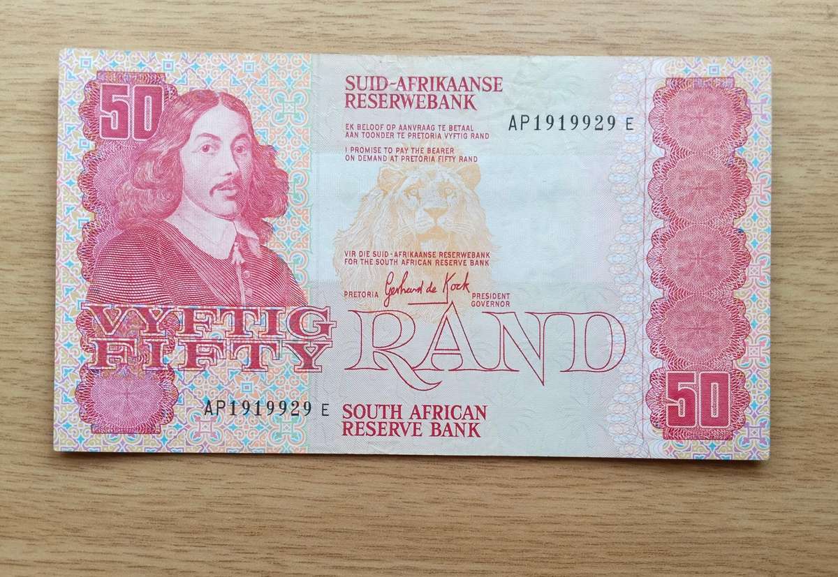 South Africa de Kock old R50 Bank Note. (929)