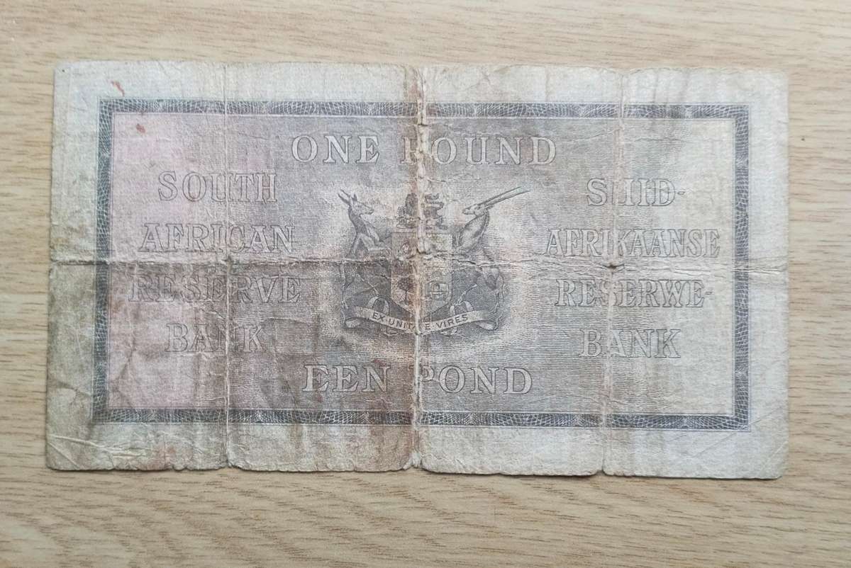 South Africa M.H. de Kock 18 November 1946 Old one pound Bank Note. (815)