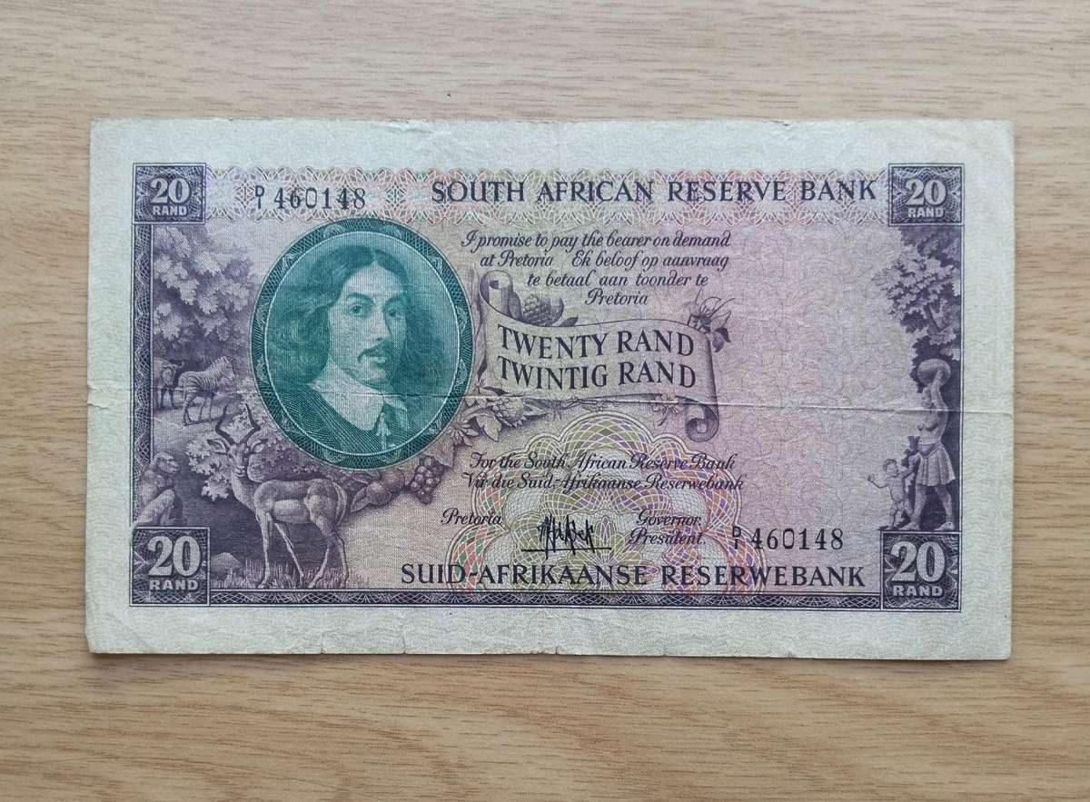 South Africa M.H. de Kock old R20 Bank Note. (148)