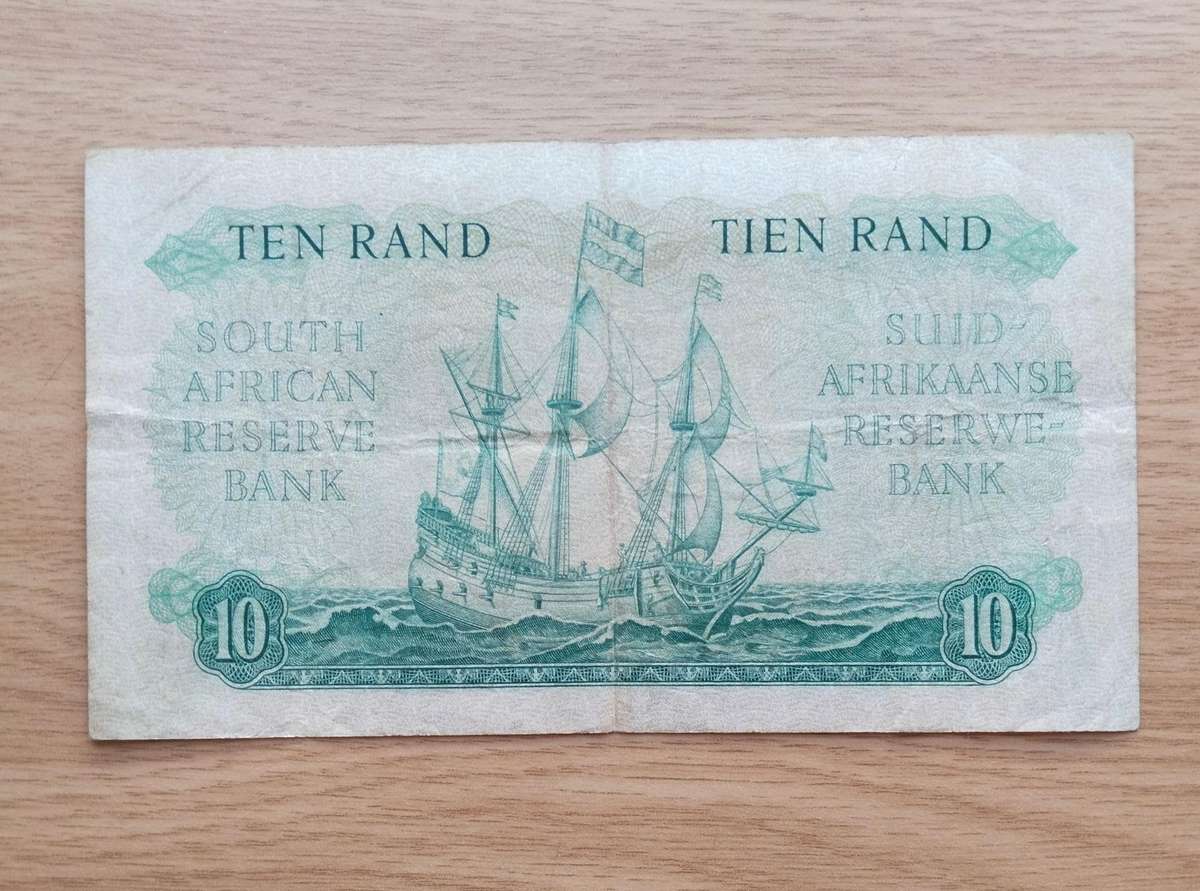 South Africa G Rissik old R10 Bank Note. (354)