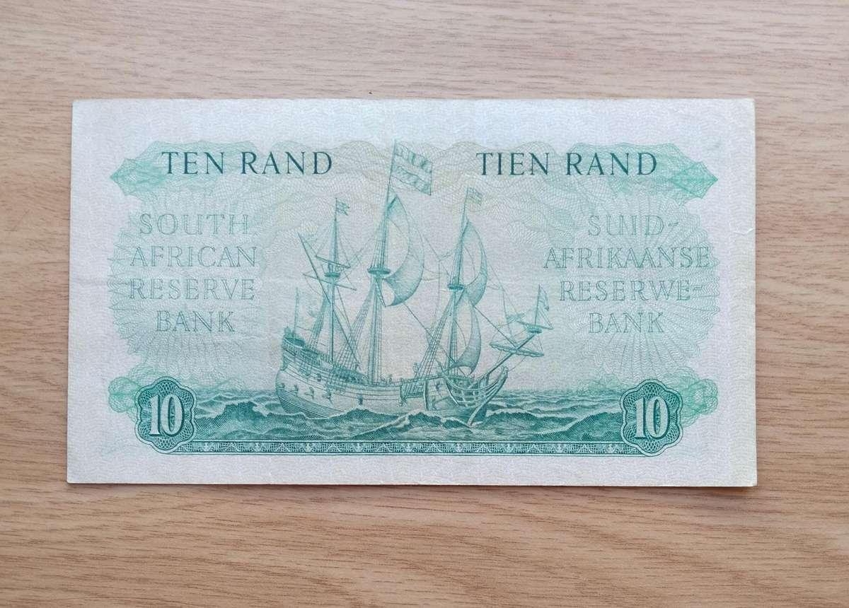South Africa G Rissik old R10 Bank Note. (608)