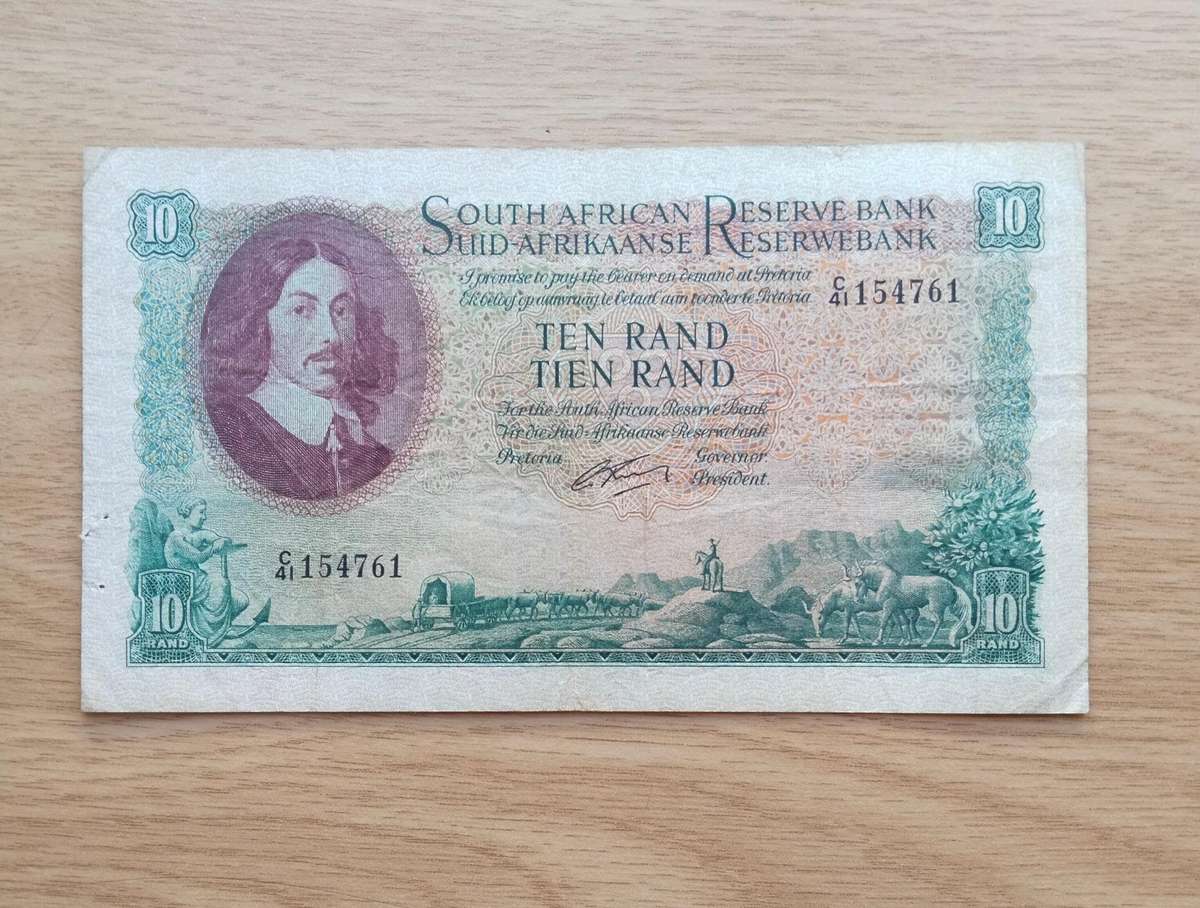 South Africa G. Rissik old R10 Bank Note. (761)