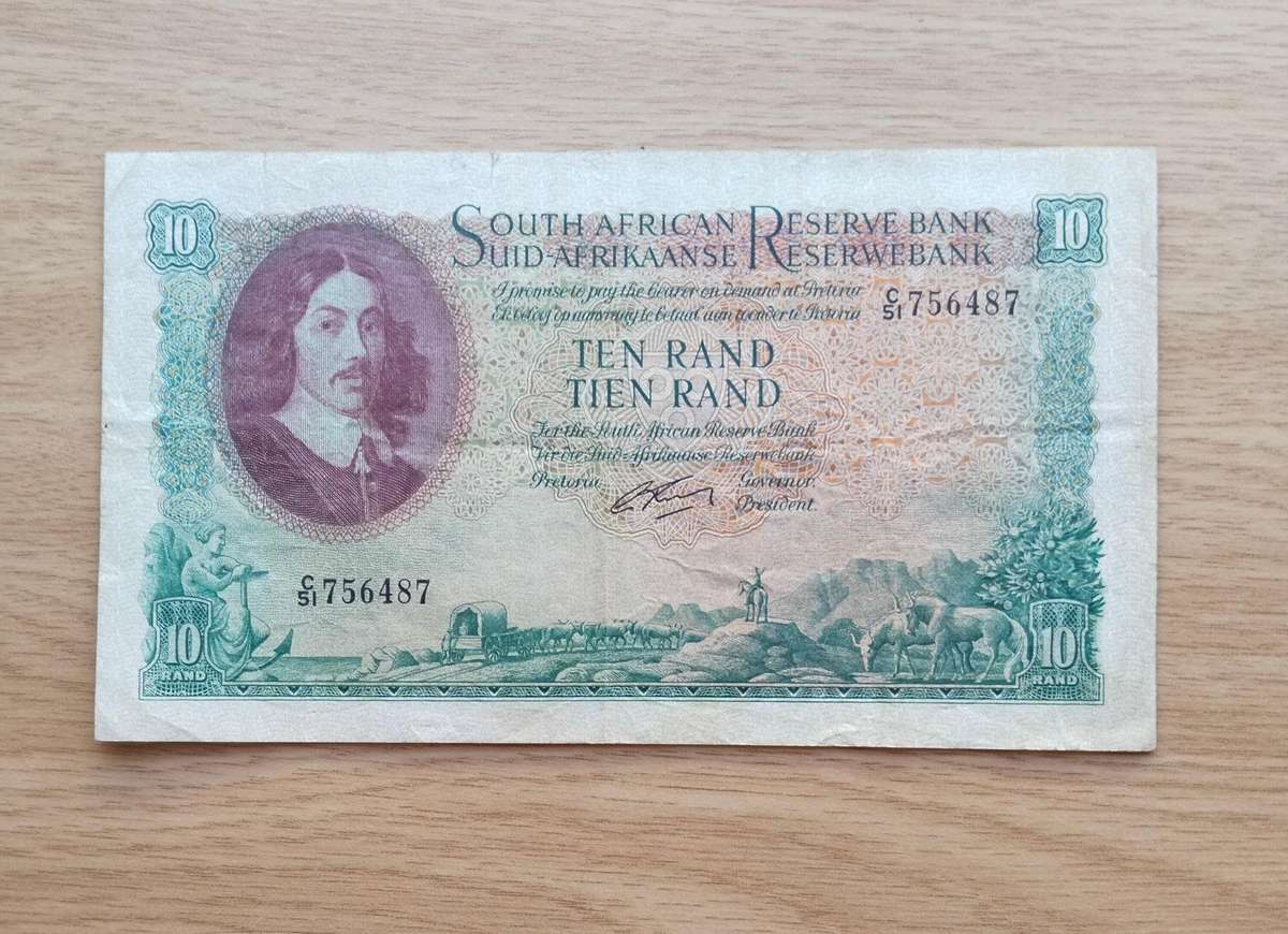 South Africa G. Rissik old R10 Bank Note. (487)