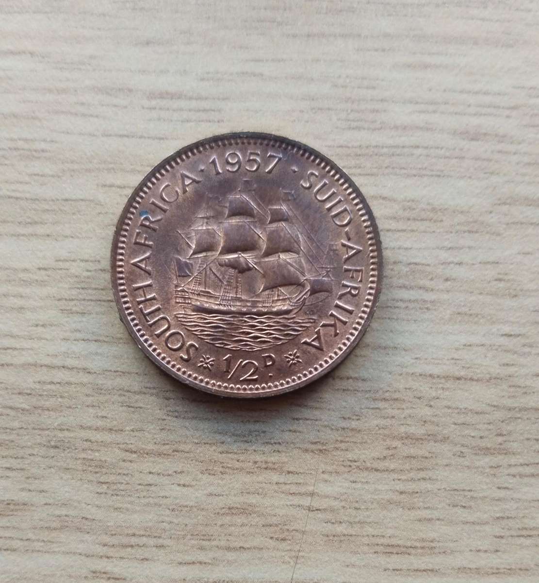 South Africa 1957 Half Penny. Great condition.