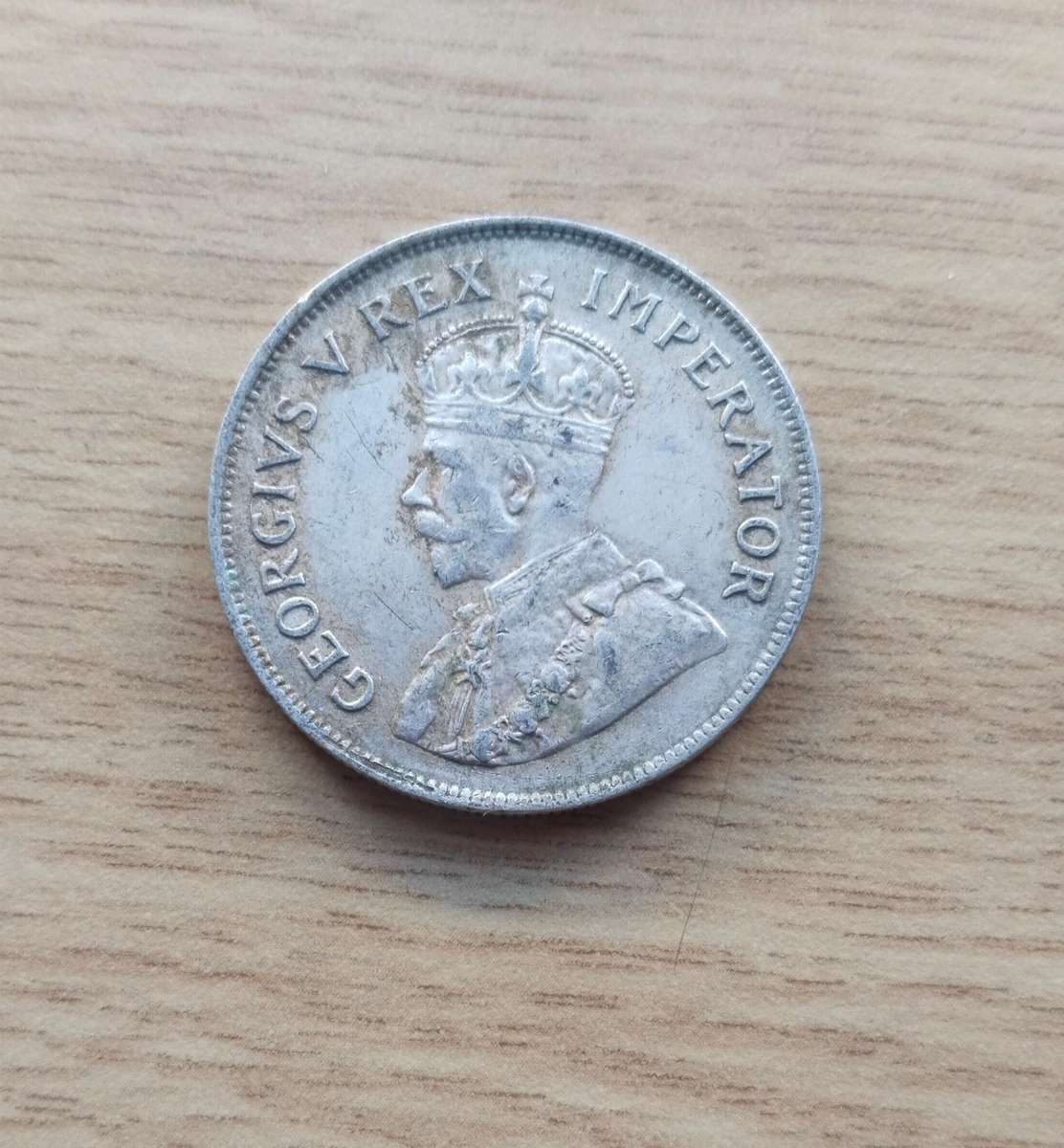 South Africa 1932 Silver Half Crown. Good condition.