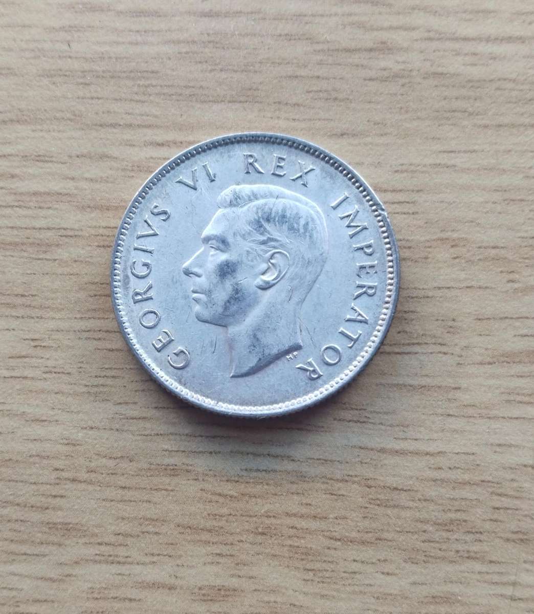 South Africa 1944 Silver Two shillings.