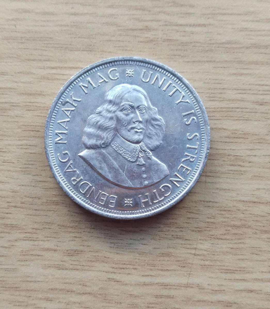 South Africa 1963 Silver 50 cent. Good condition.