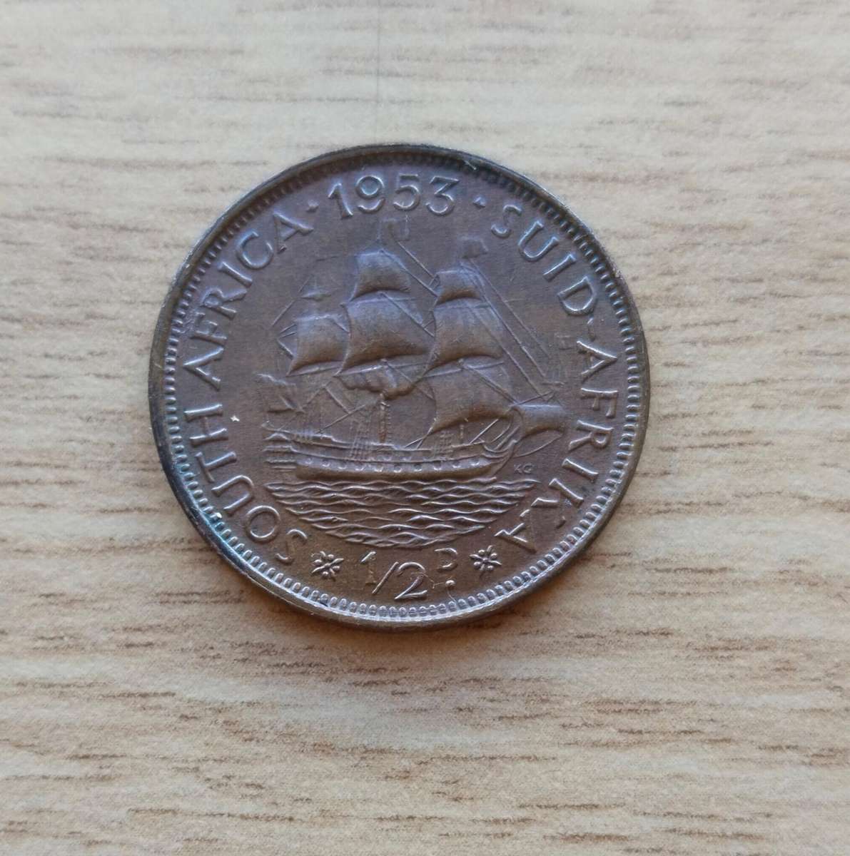 South Africa 1953 Half Penny.