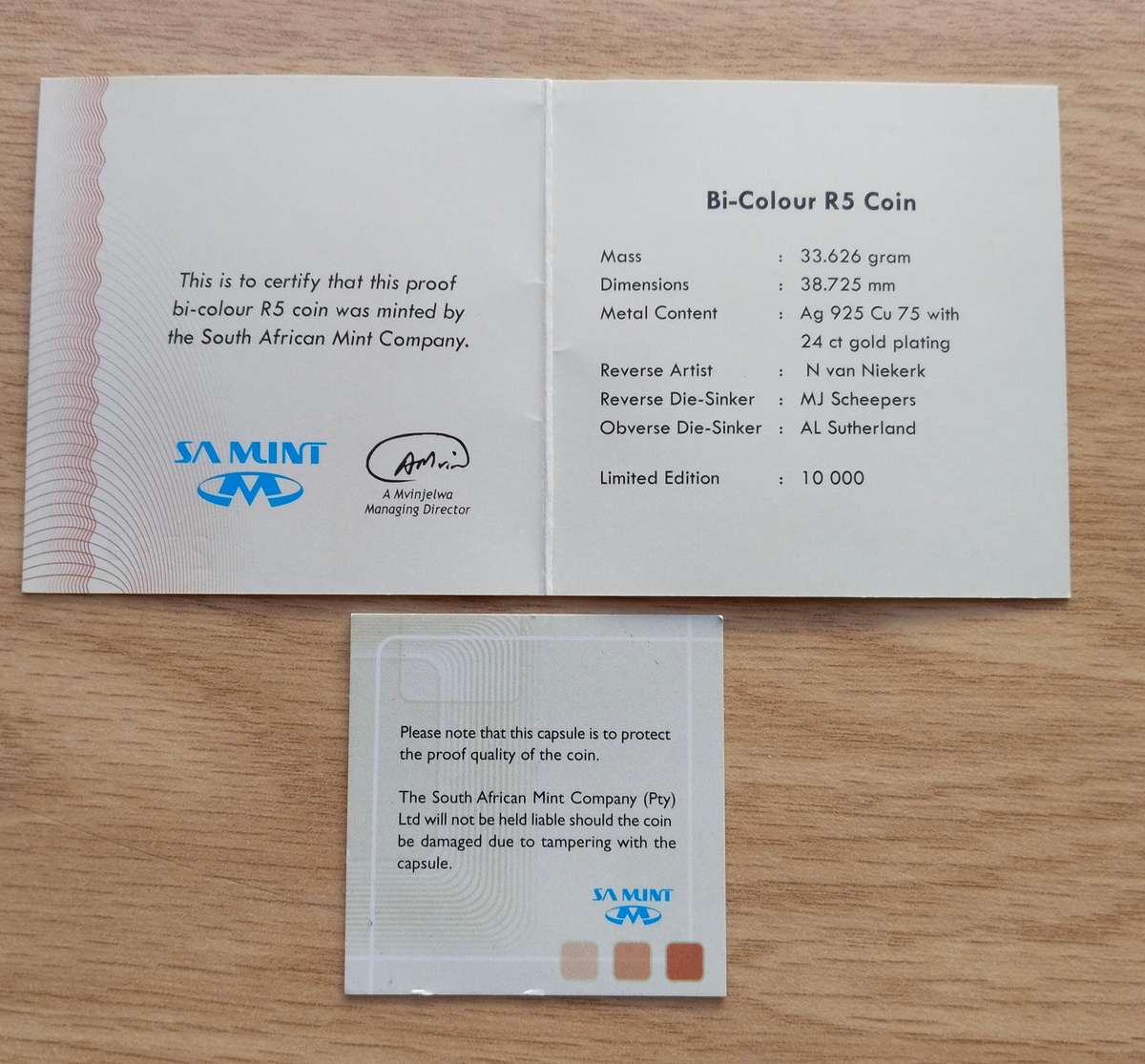 South Africa 2011 Silver Proof R5 Crown.