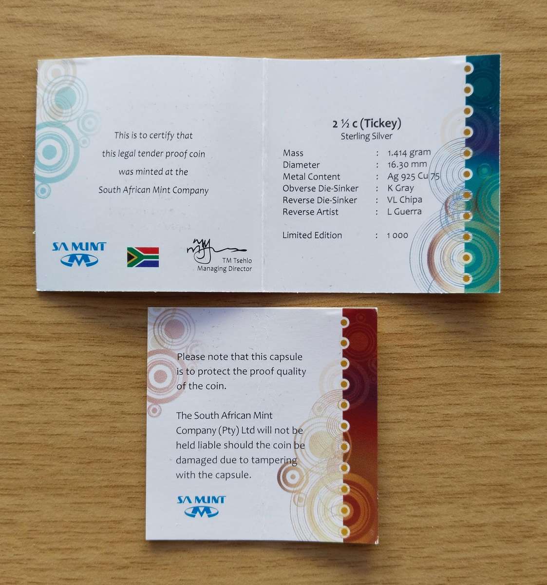 South Africa 2013 Proof Trains of South Africa 2 1/cent. No 616