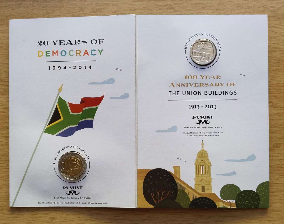 South Africa 20 Years of Democracy Coin Set.