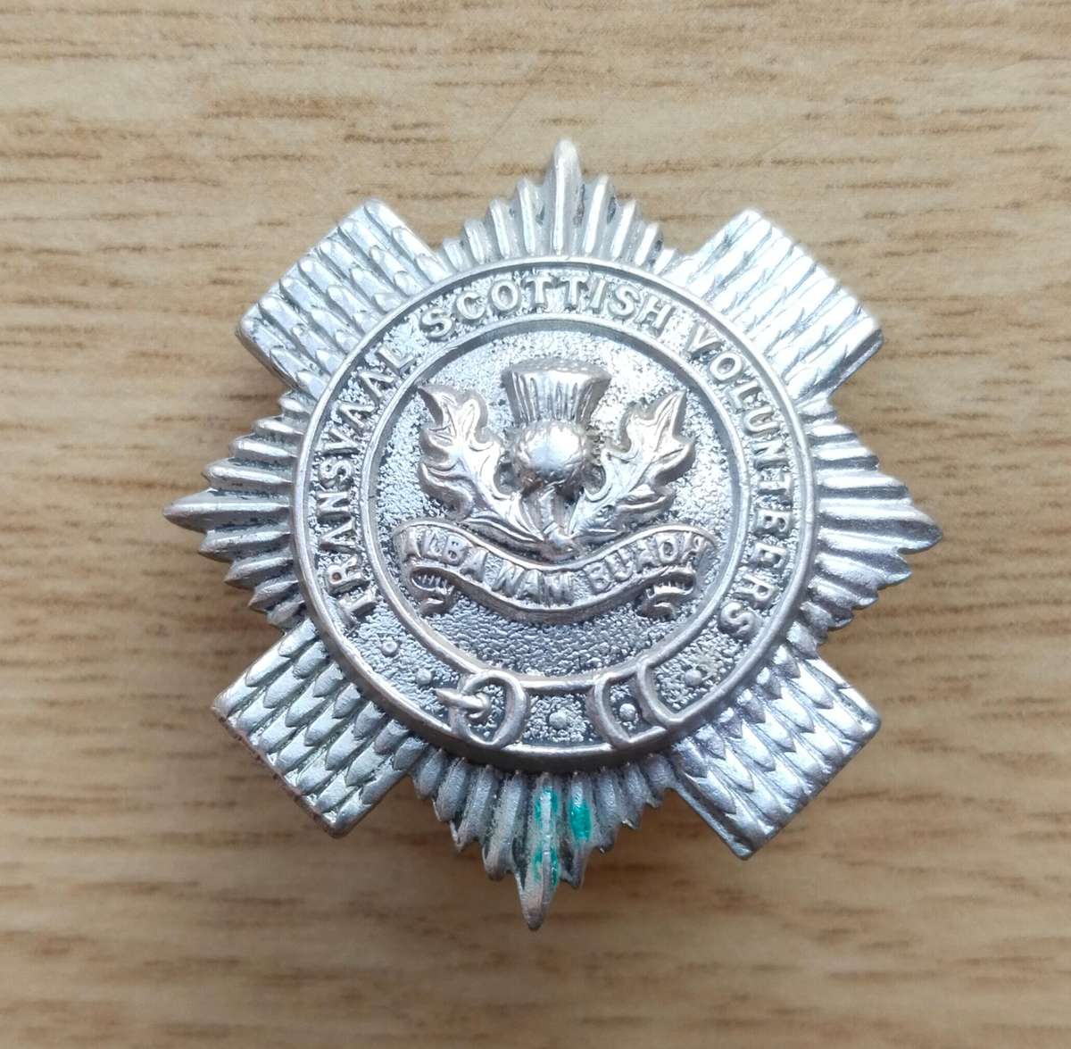 Transvaal Scottish Volunteer Badge.