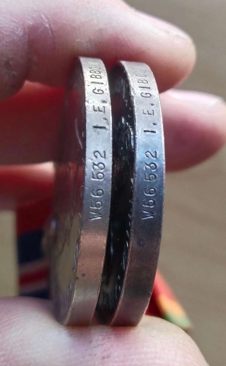 WW11 Group Medals Awarded to W66 532 I.E. GIBBON
