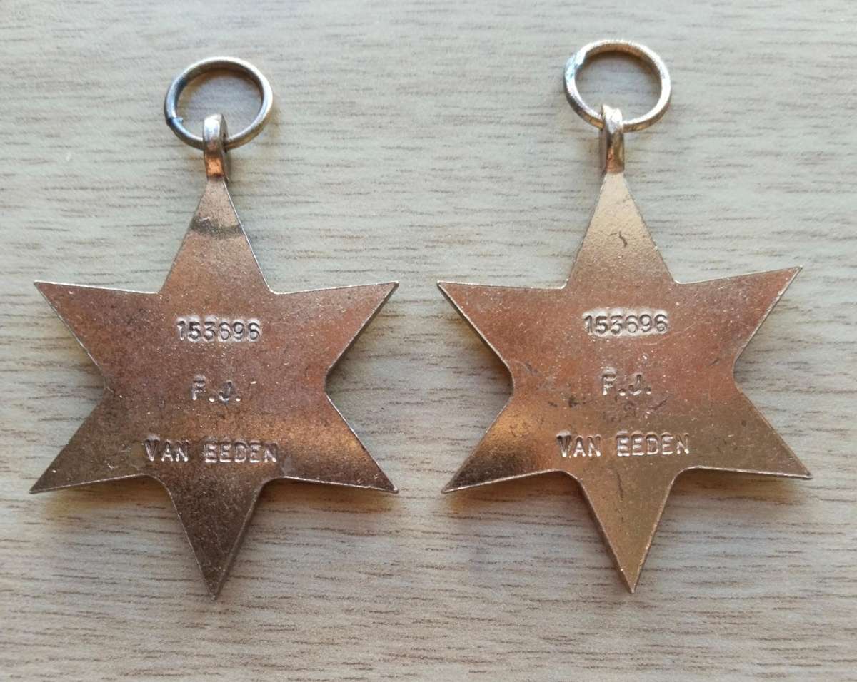WW11 Group Medals Awarded to 153696 F.J. VAN EDEN