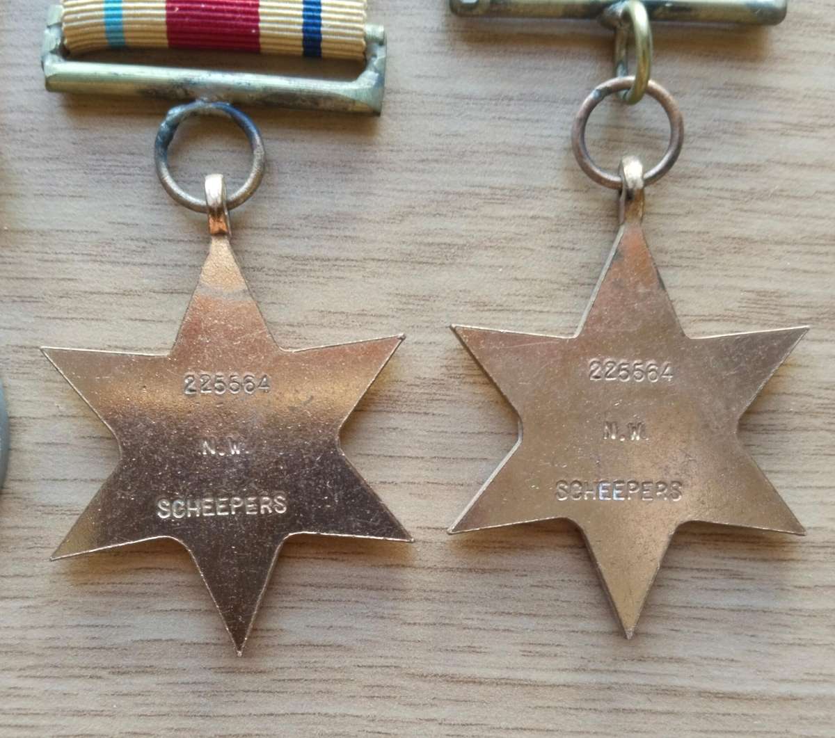 WW11 Group Medals Awarded to N.W. SCHEEPERS