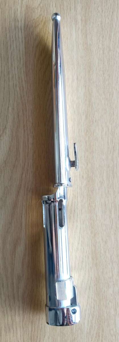 SANDF Silver Colour Old R1 Rifle Bayonet With Scabbard. No. 266095