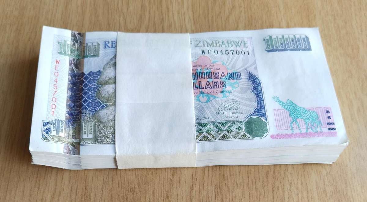 Zimbabwe 100 Consecutive number 1000 Dollars Bank Notes. Full Pack. (001-100)