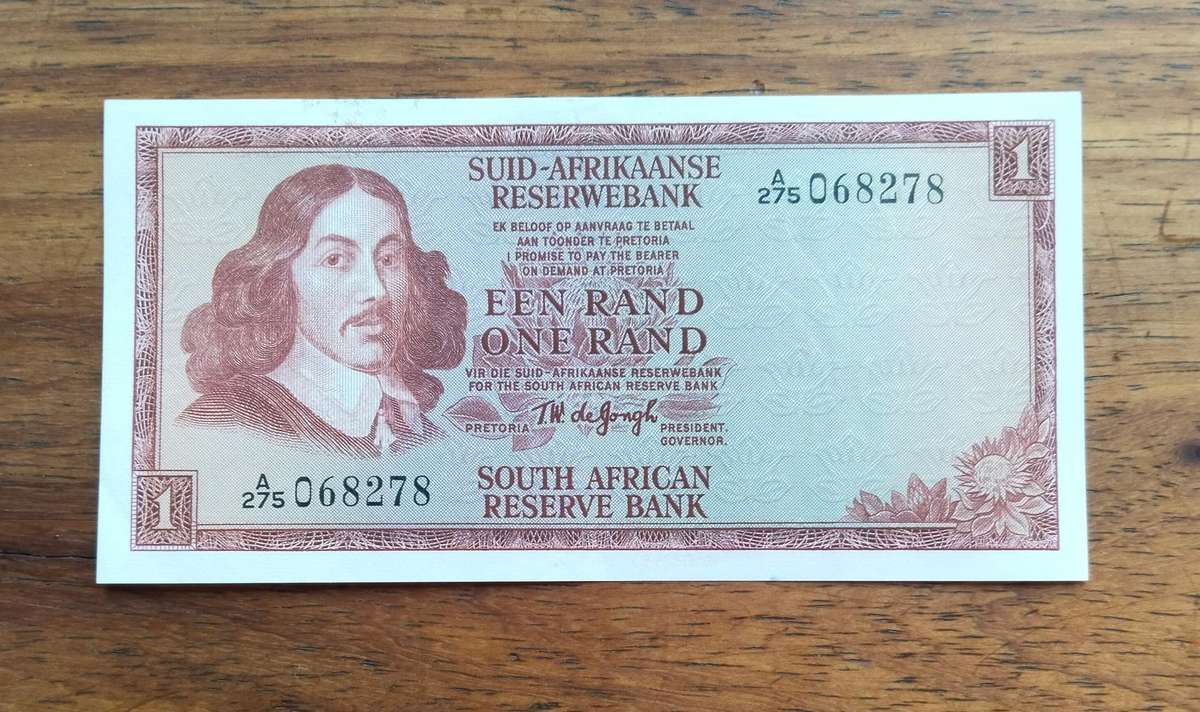 South Africa de Jongh great condition R1 Bank Note. (278)