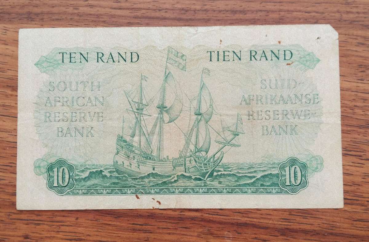 South Africa G Rissik old R10 Bank Note. (444)