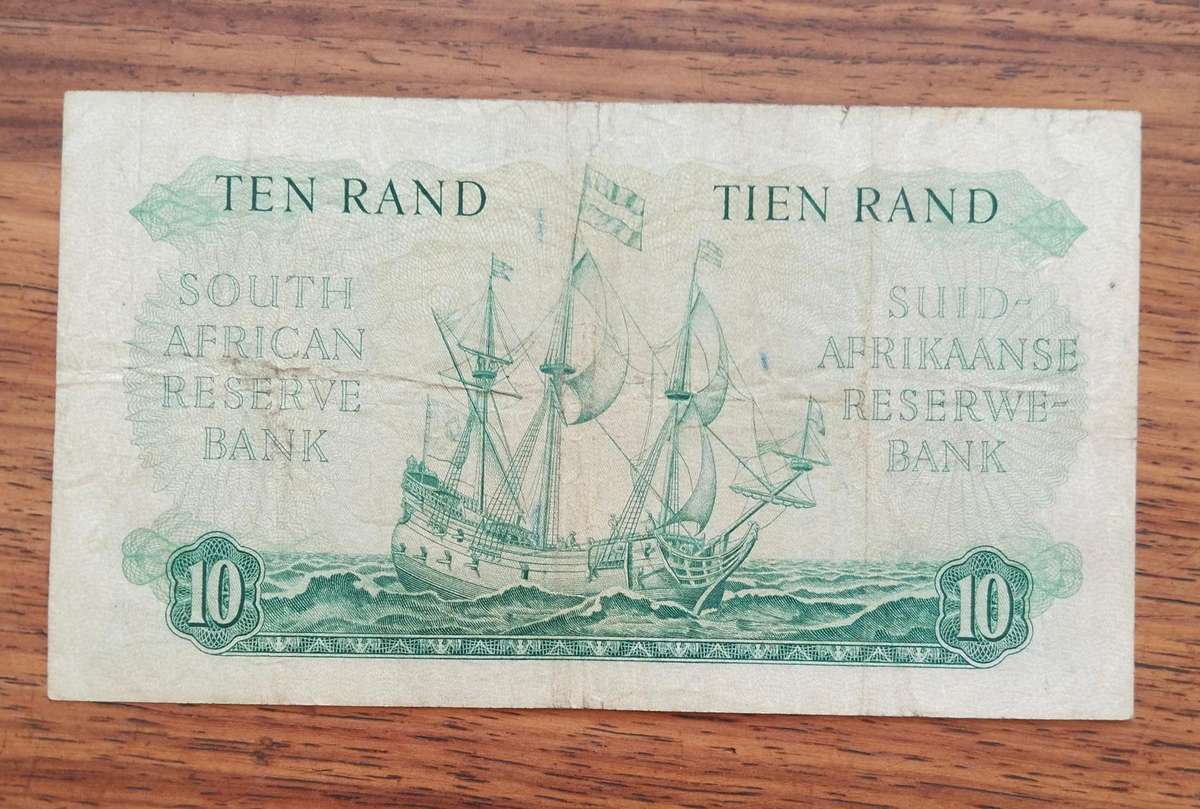 South Africa G Rissik old R10 Bank Note. (897)