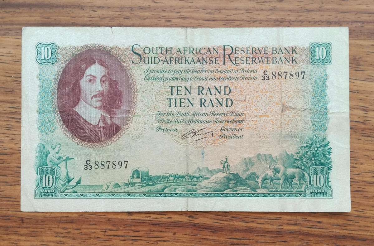 South Africa G Rissik old R10 Bank Note. (897)