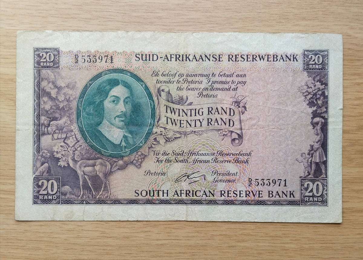 South African G. Rissik old R20 Bank Note. Good Condition. (971)