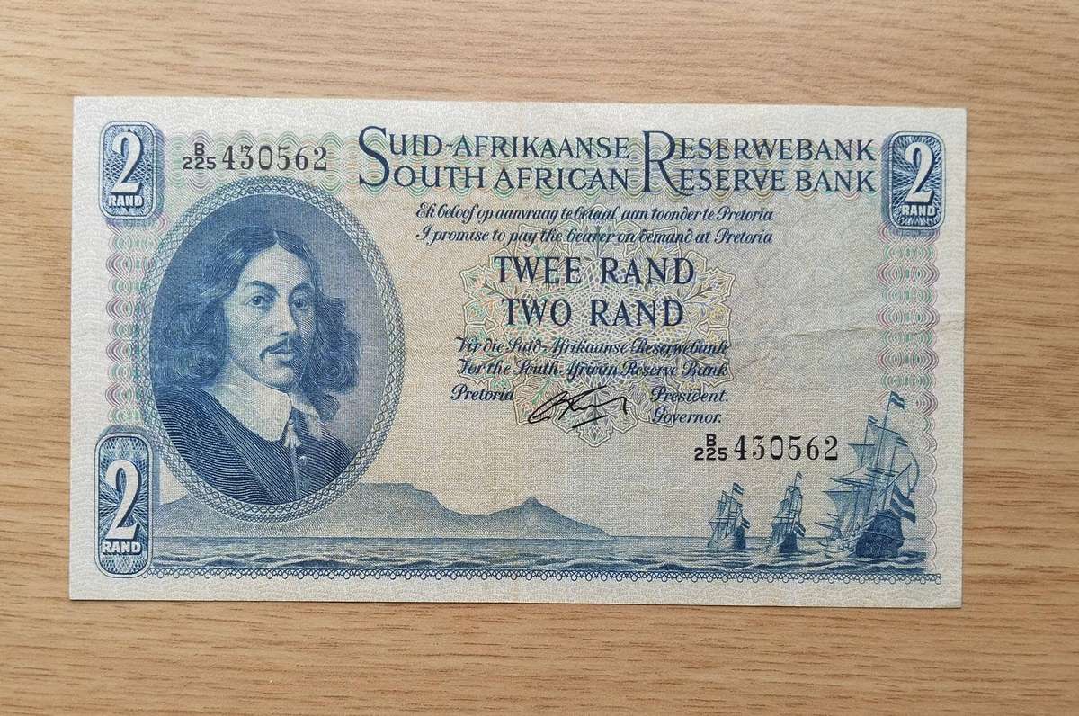 South African G. Rissik Old R2 Bank Note. Good Condition.  (562)