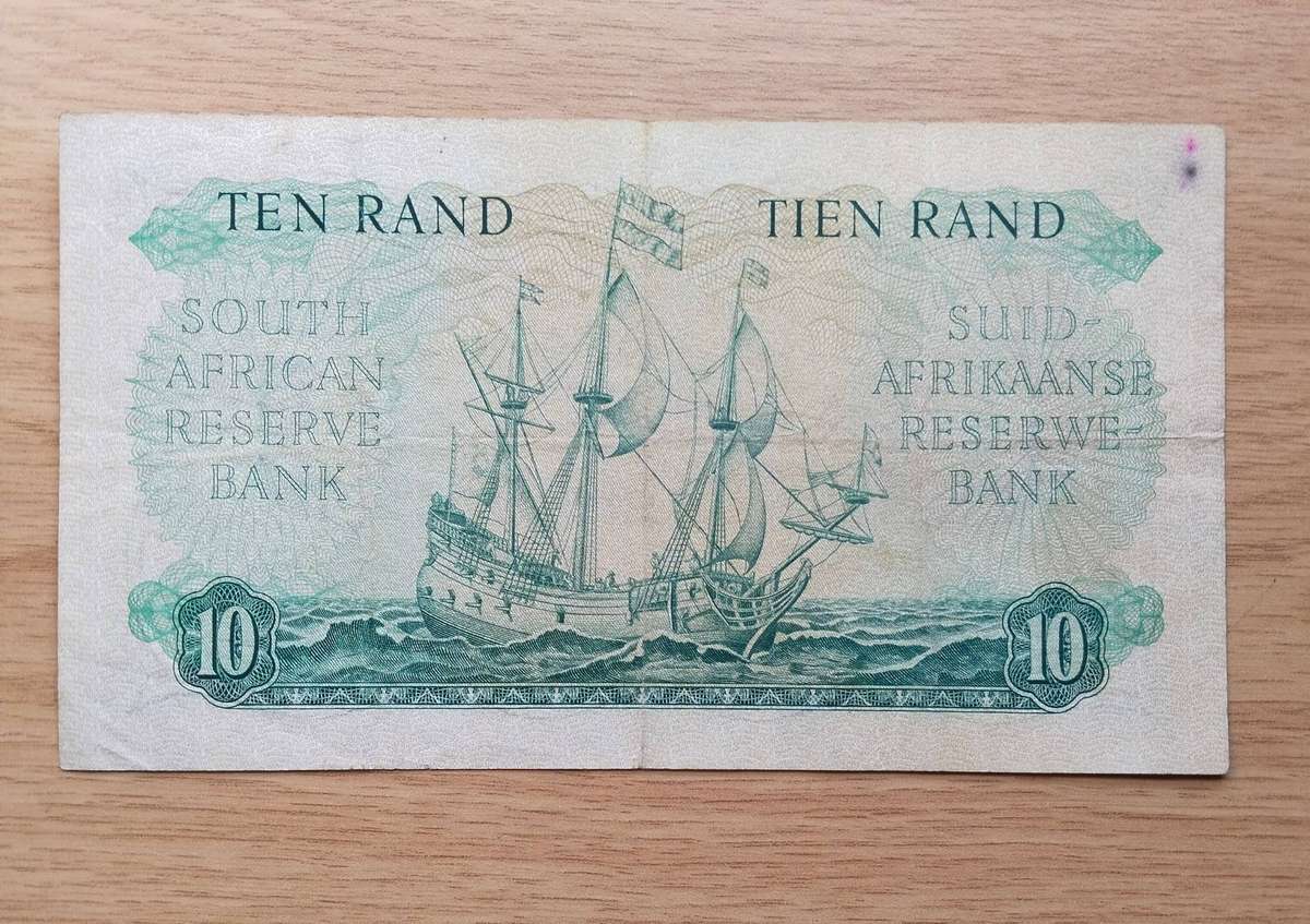 South African M.H. de Kock old R10 Bank Note. Good Condition. (528)