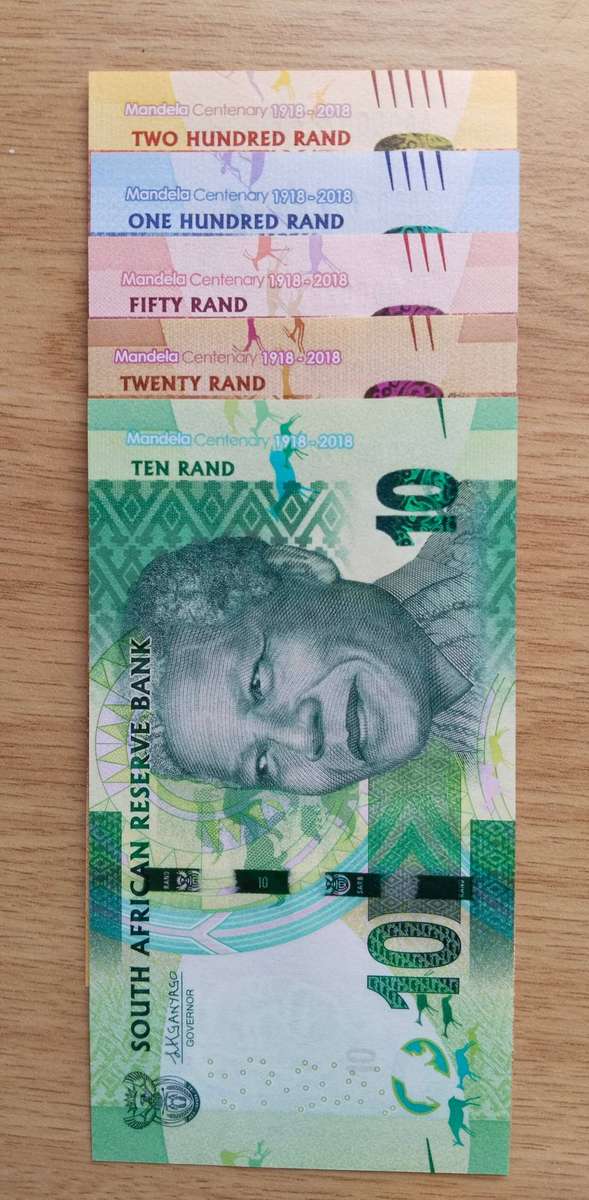 South African Nelson Mandela AA287 Centenary Bank Note Set.