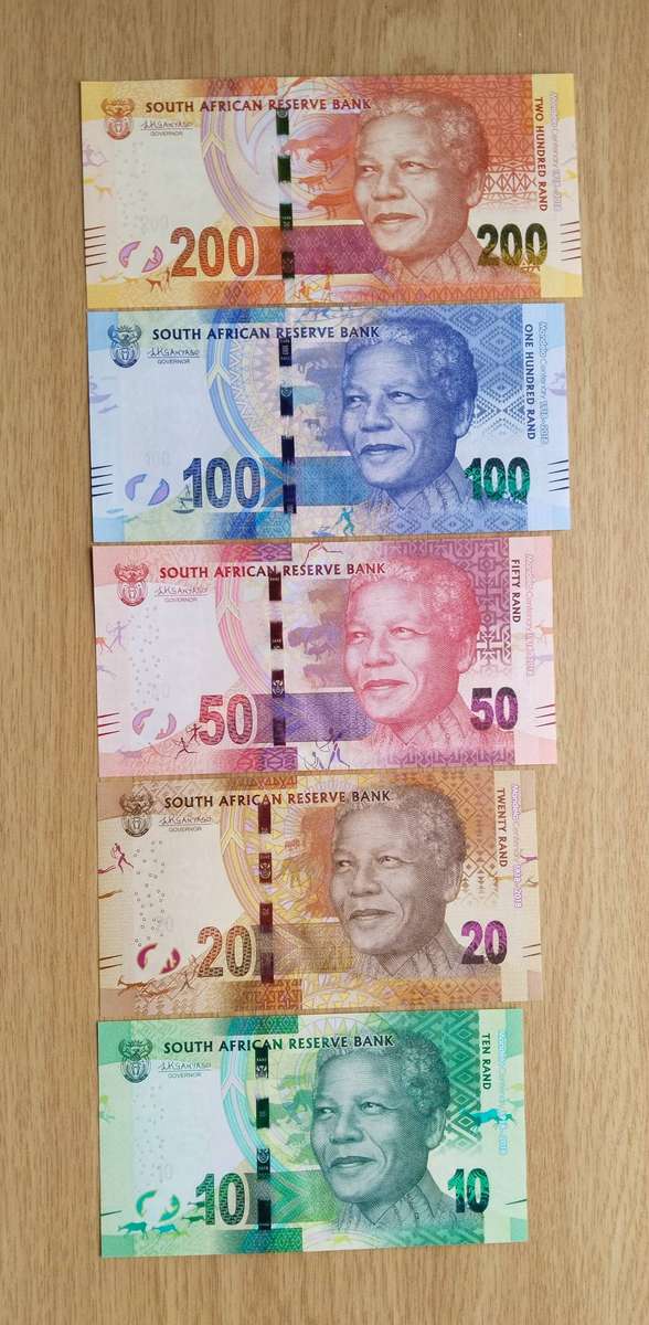 South African Nelson Mandela AA287 Centenary Bank Note Set.