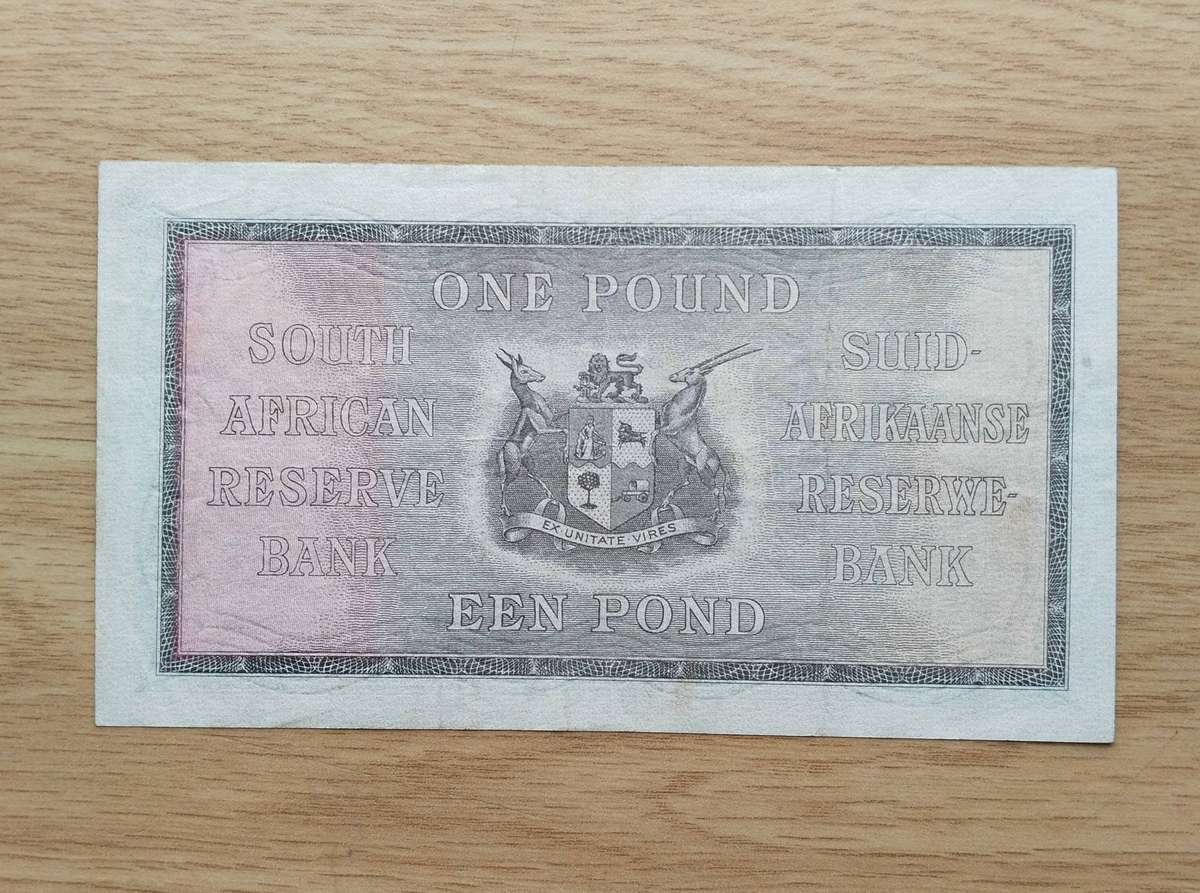 South Africa J. Postmus 8 April 1937 One Pound Bank Note. Great Condition. (768)