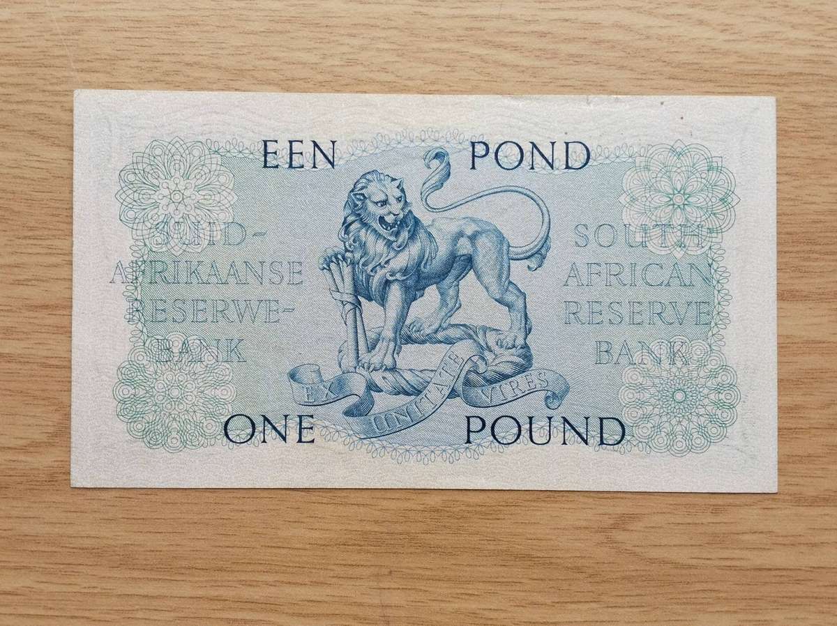 South Africa M.H. de Kock 23.12.58 Een Pond Bank Note. Great Condition. (906)