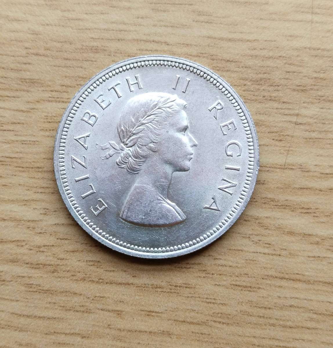 South African 1960 Silver half crown. Good Condition. Rare