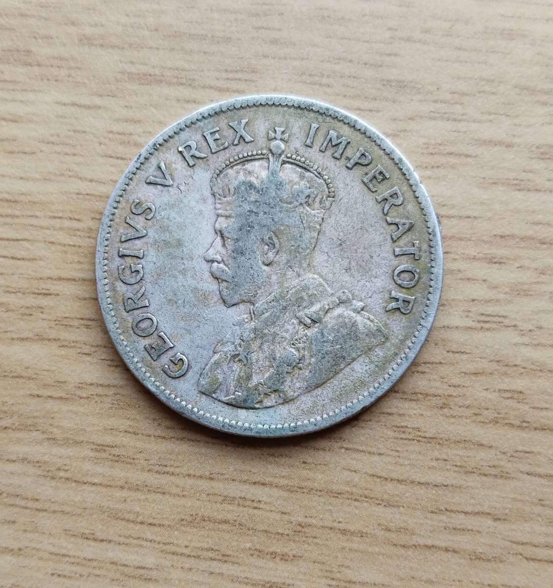South African 1934 Silver Half Crown.
