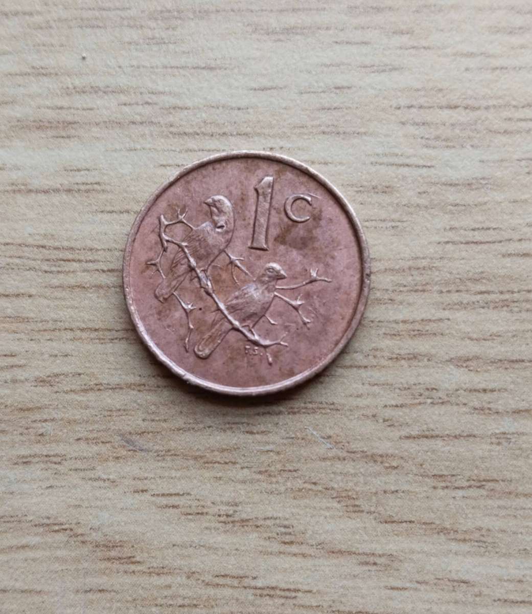 South African 1965 English One Cent.