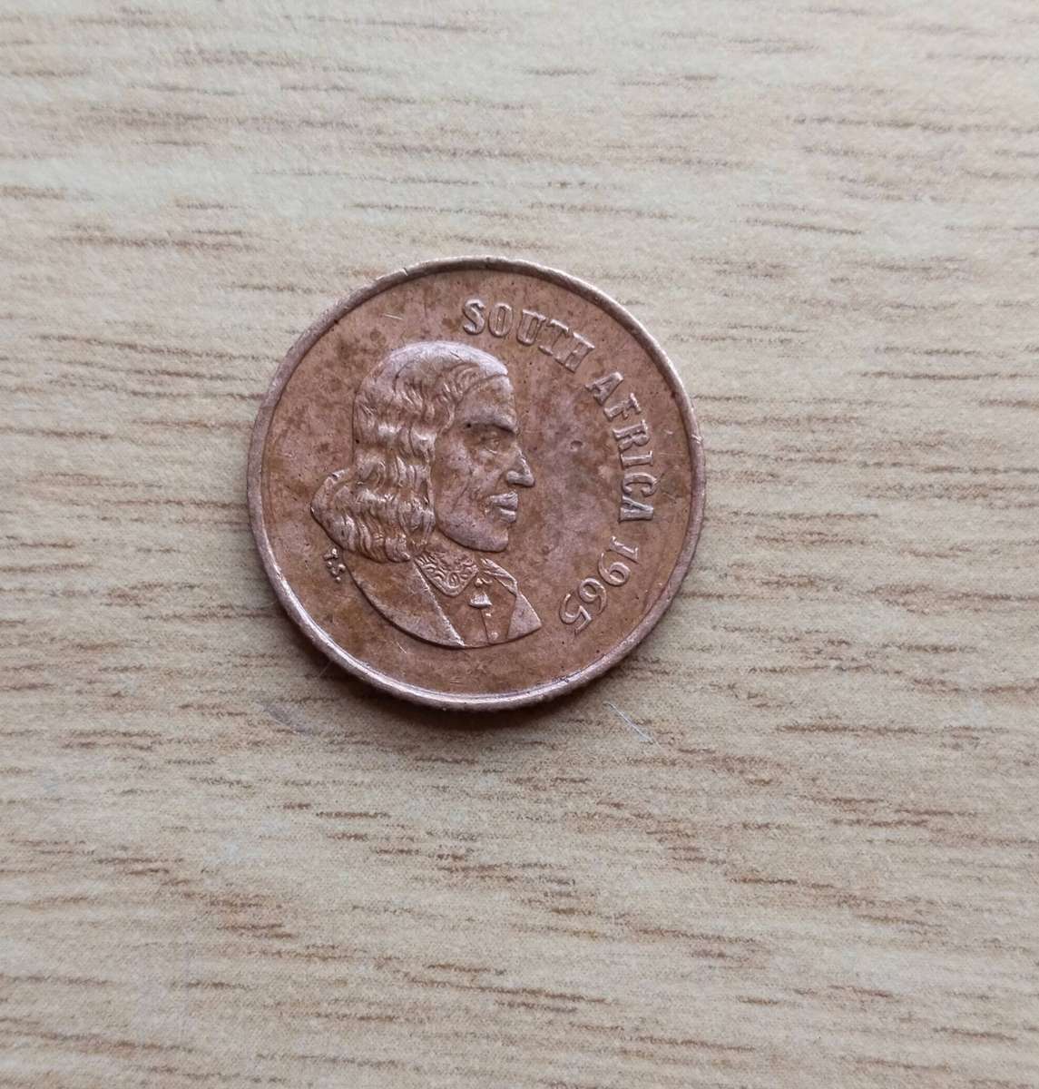 South African 1965 English One Cent.