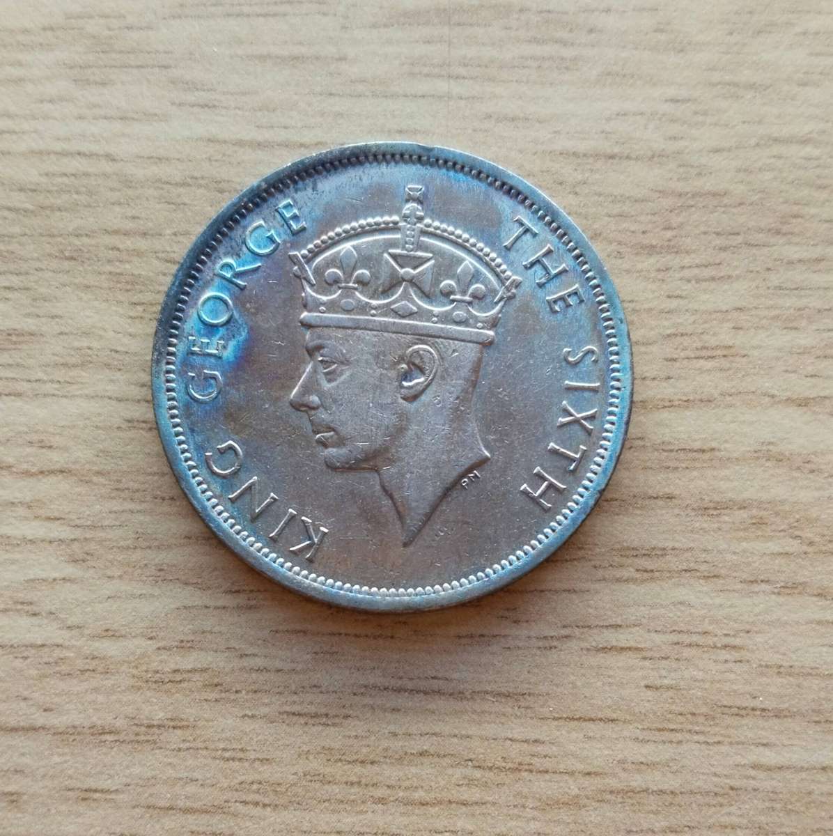 Southern Rhodesia 1948 Half Crown. Beautiful Toning!!