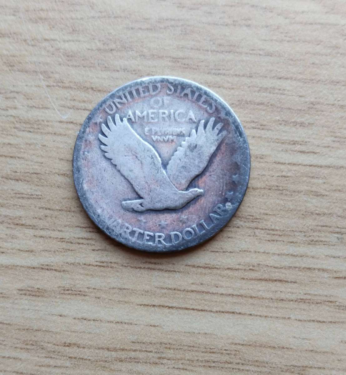 America 1928 Standing Liberty Silver Quarter Dollar. 5.88 Grams. 90% Silver.