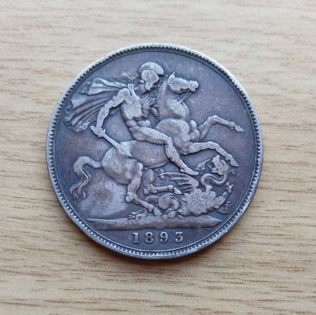 Great Britain Queen Victoria 1893 Sterling silver Crown. Nice Coin!!