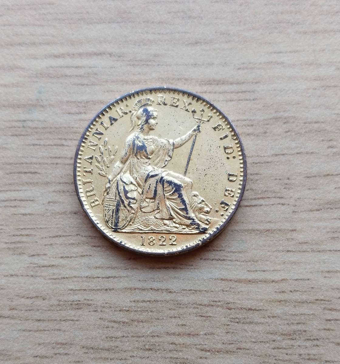 Great Britain 1822 Gold Plated? Farthing.