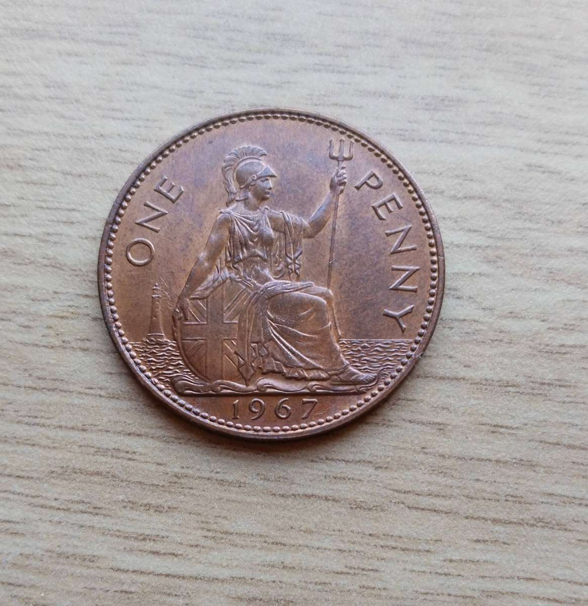 Great Britain 1967 Great Condition One Penny.