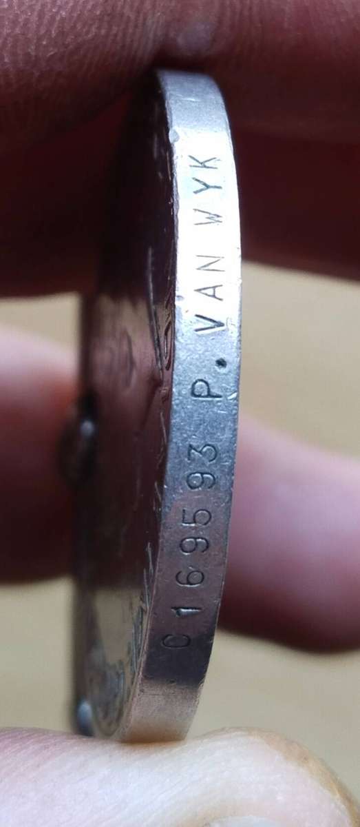 WW11 Medal Awarded to C169593 P. VAN WYK