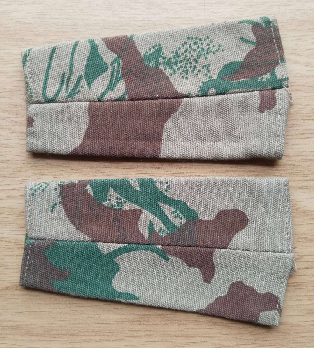 South African Army Police Taskforce Lieutenant Camo Rank Pair.