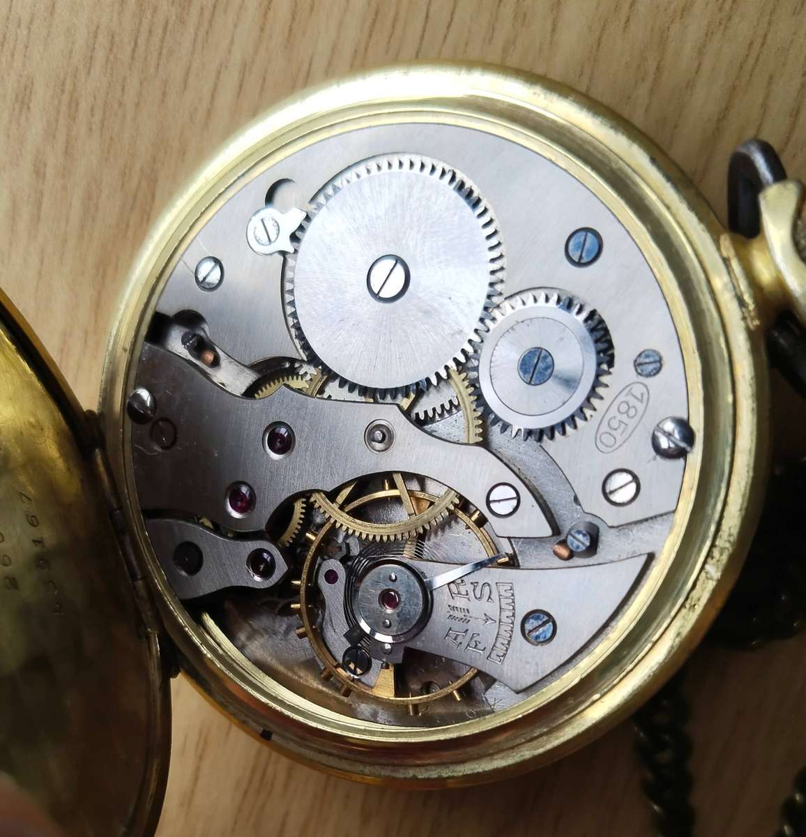 Avia Swiss Made Gold Filled Vintage Antique Pocket Watch. Working.